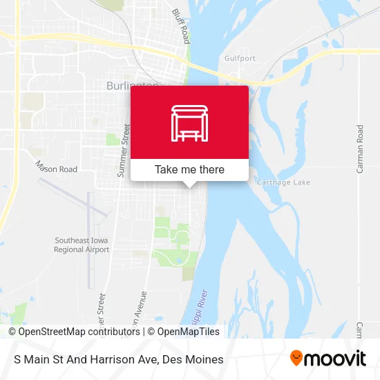 S Main St And Harrison Ave map