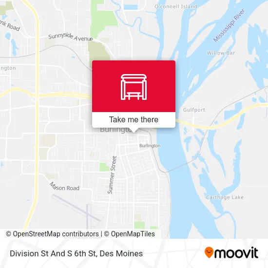 Division St And S 6th St map