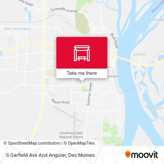 S Garfield Ave And Angular map