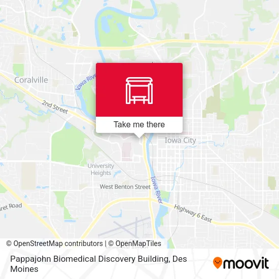 Mapa de Pappajohn Biomedical Discovery Building