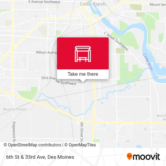 6th St & 33rd Ave map