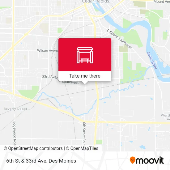 6th St & 33rd Ave map