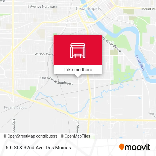 6th St & 32nd Ave map