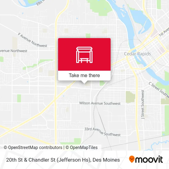 20th St & Chandler St (Jefferson Hs) map