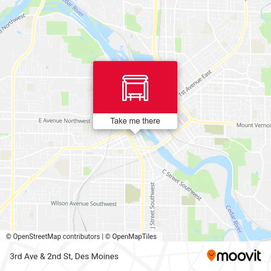 3rd Ave & 2nd St map