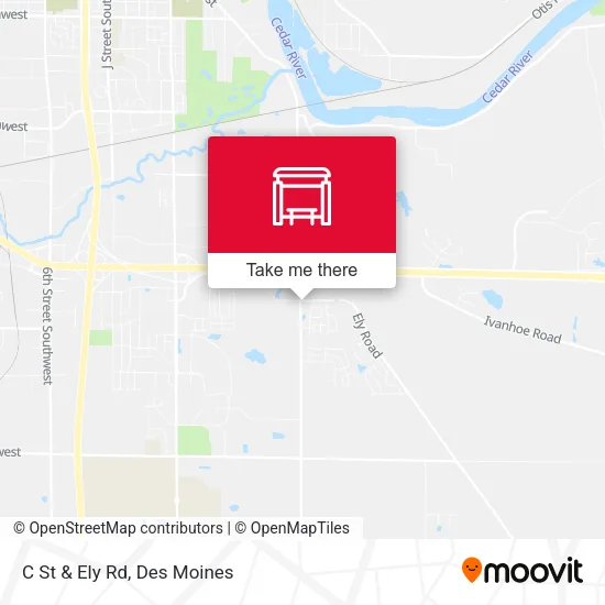 C St & Ely Rd map