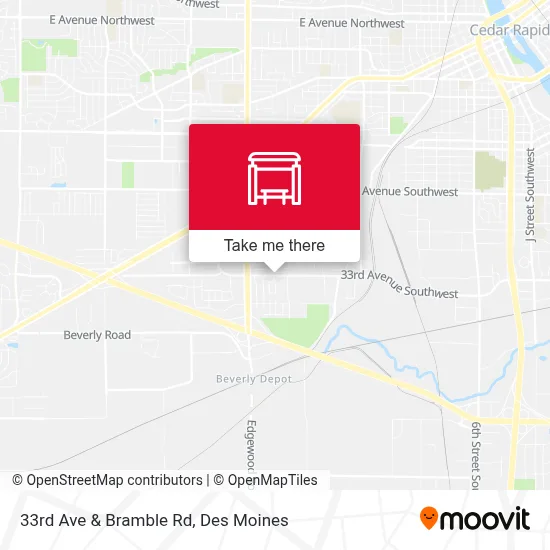33rd Ave & Bramble Rd map