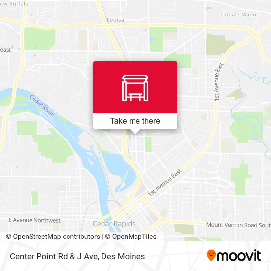 Center Point Rd & J Ave map