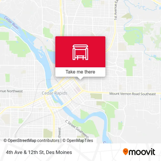 4th Ave & 12th St map