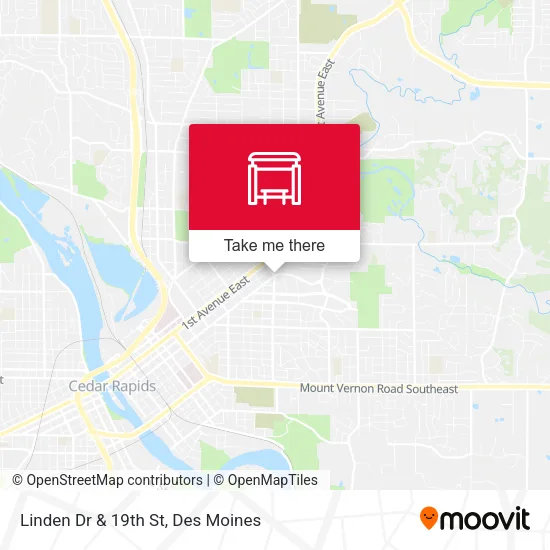 Linden Dr & 19th St map