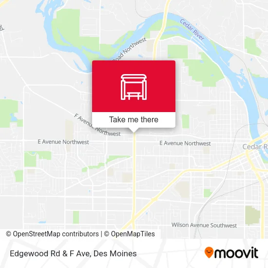 Edgewood Rd & F Ave map