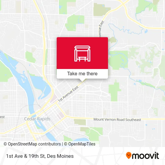 1st Ave & 19th St map