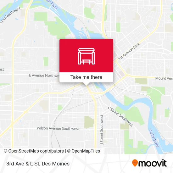 3rd Ave & L St map