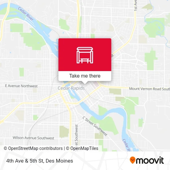 4th Ave & 5th St map