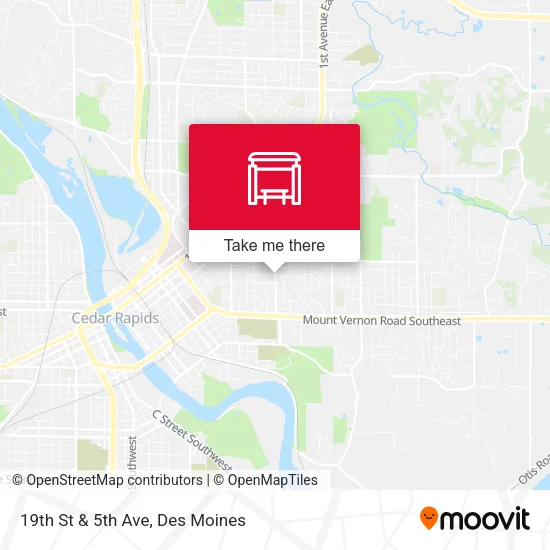 19th St & 5th Ave map