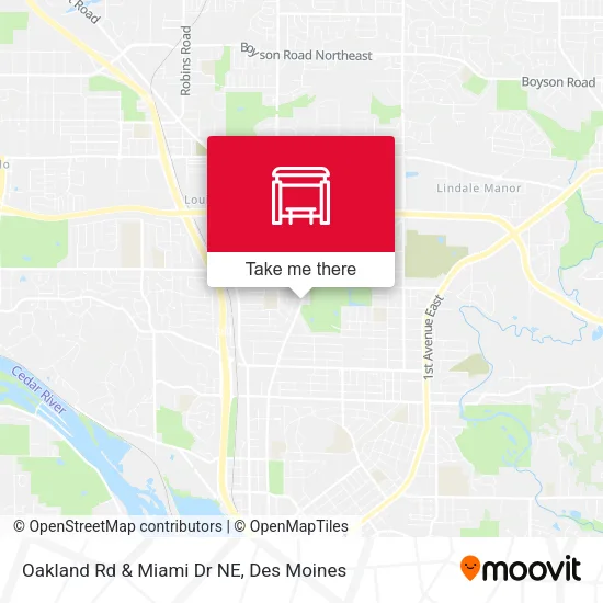 Oakland Rd & Miami Dr NE map