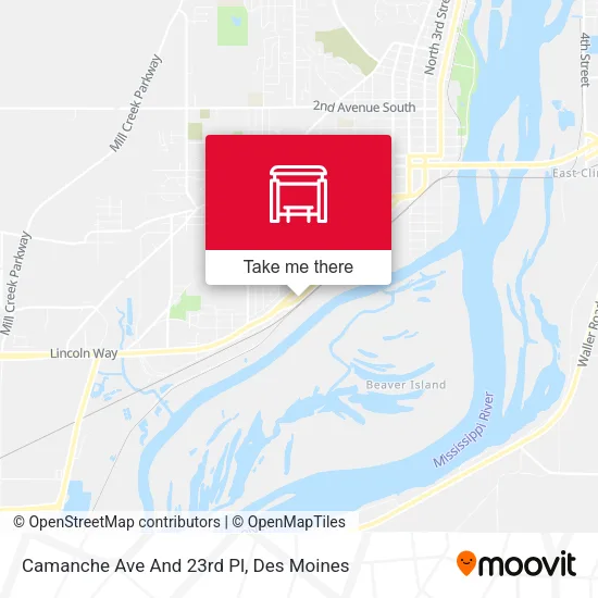 Camanche Ave And 23rd Pl map