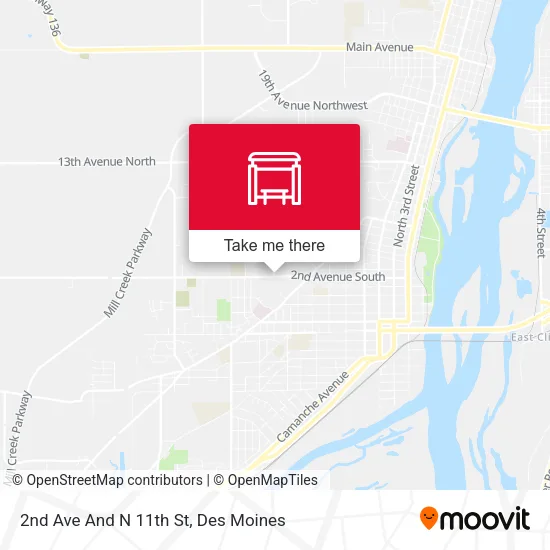 2nd Ave And N 11th St map