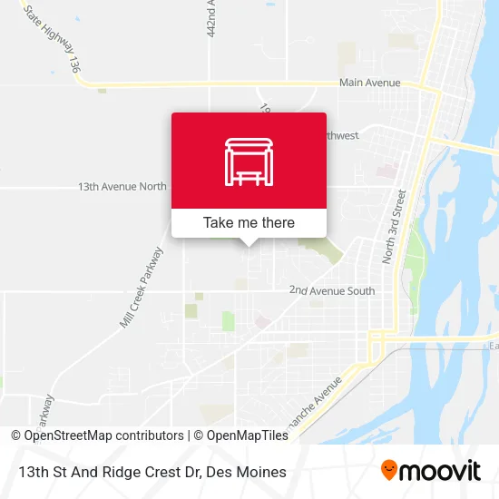 13th St And Ridge Crest Dr map