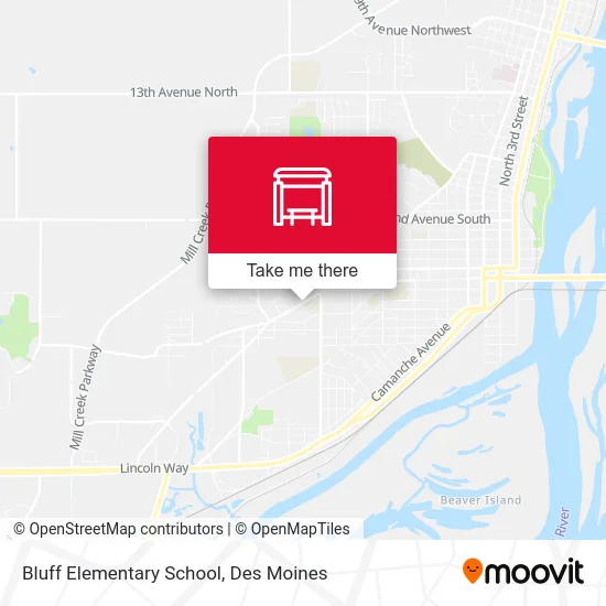 Bluff Elementary School map