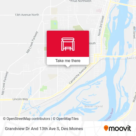 Grandview Dr And 13th Ave S map