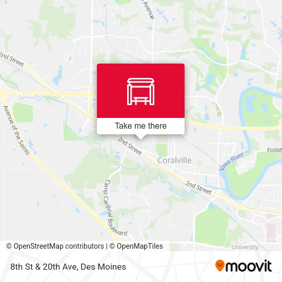 8th St & 20th Ave map