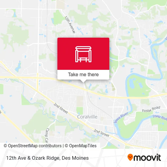 12th Ave & Ozark Ridge map