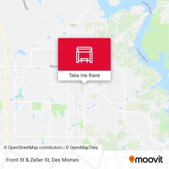 Front St & Zeller St map
