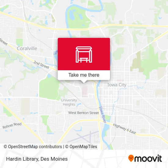 Hardin Library map
