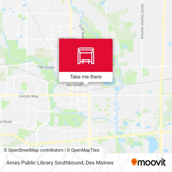 Ames Public Library Southbound map