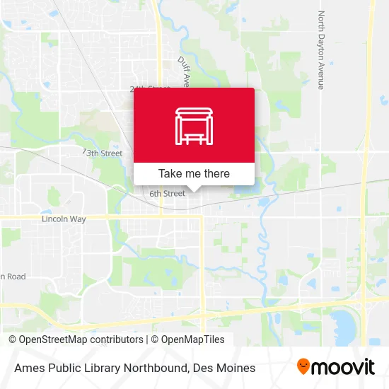 Ames Public Library Northbound map