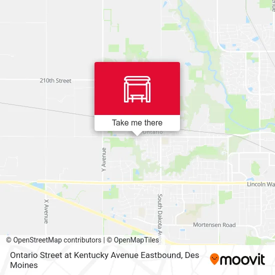 Ontario Street at Kentucky Avenue Eastbound map