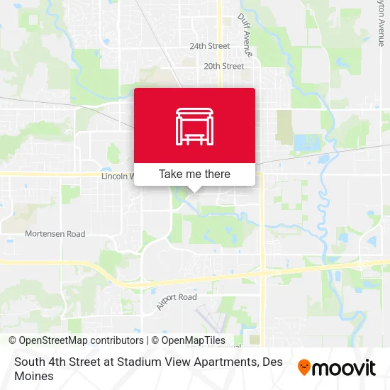 South 4th Street at Stadium View Apartments map