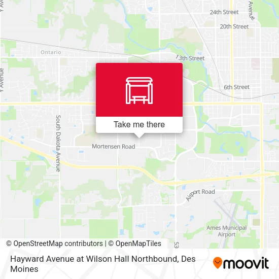 Hayward Avenue at Wilson Hall Northbound map