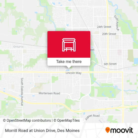Morrill Road at Union Drive map