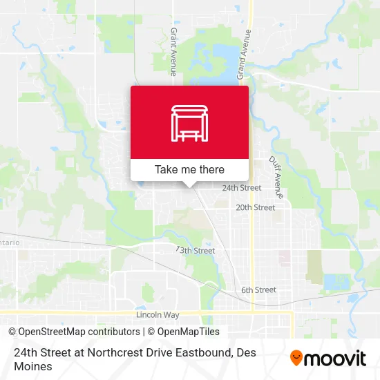 Mapa de 24th Street at Northcrest Drive Eastbound