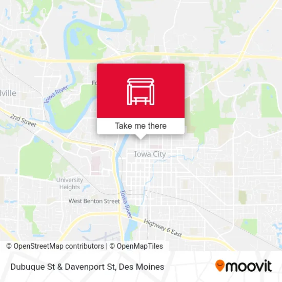 Dubuque St & Davenport St map