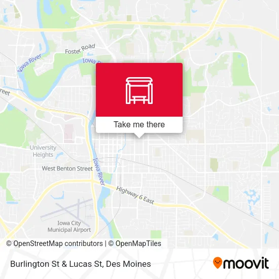 Burlington St & Lucas St map