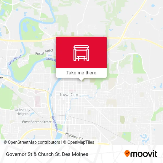 Governor St & Church St map