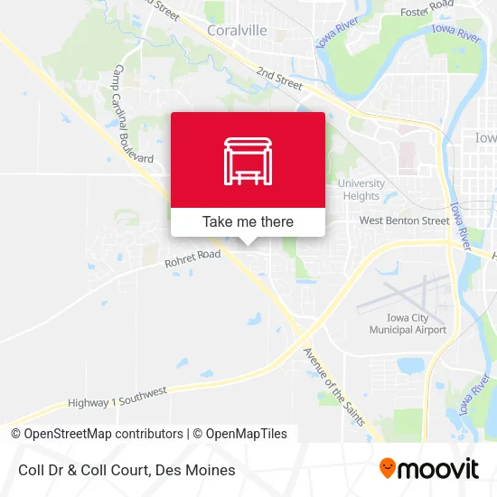 Coll Dr & Coll Court map