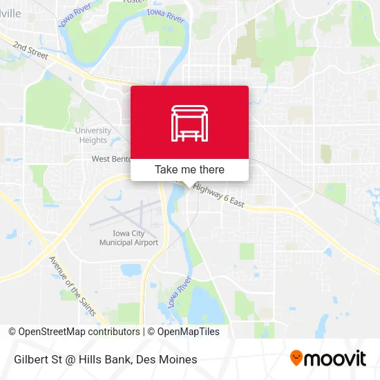 Mapa de Gilbert St @ Hills Bank