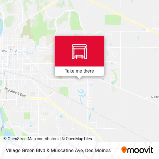 Village Green Blvd & Muscatine Ave map