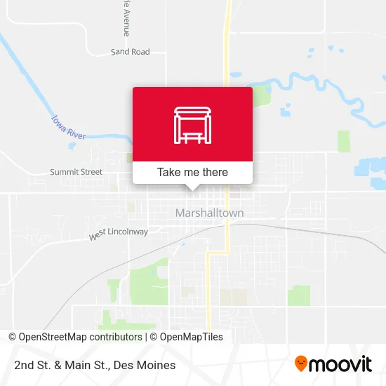 2nd St. & Main St. map
