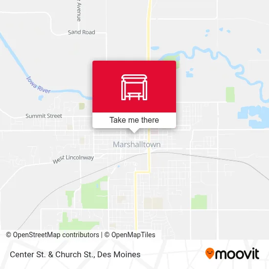 Center St. & Church St. map