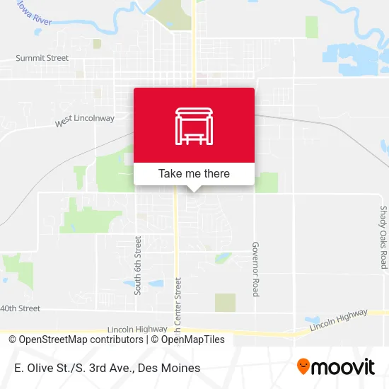E. Olive St./S. 3rd Ave. map