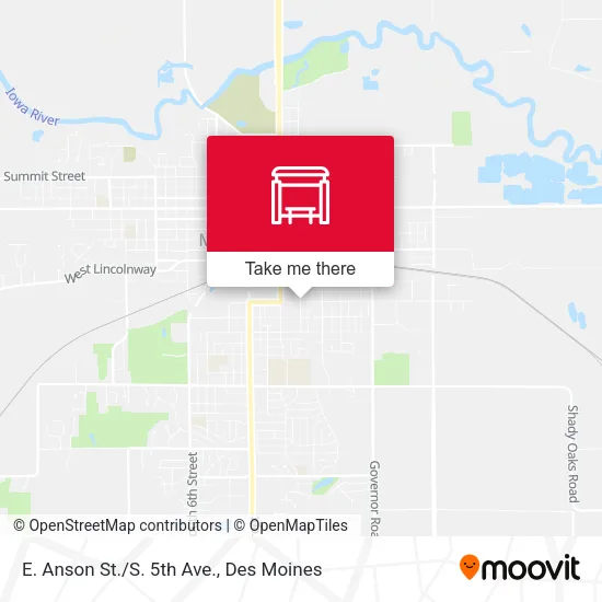 E. Anson St./S. 5th Ave. map