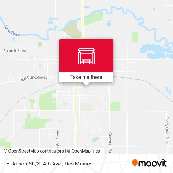 E. Anson St./S. 4th Ave. map