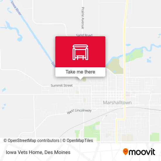 Iowa Vets Home map