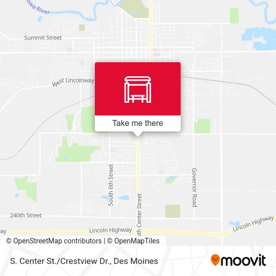 S. Center St./Crestview Dr. map