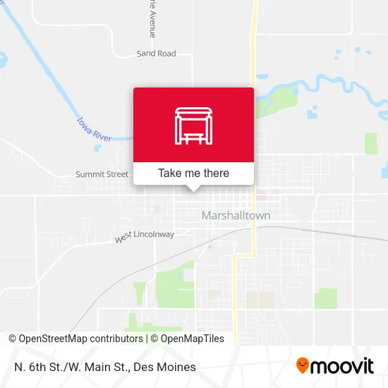 N. 6th St./W. Main St. map